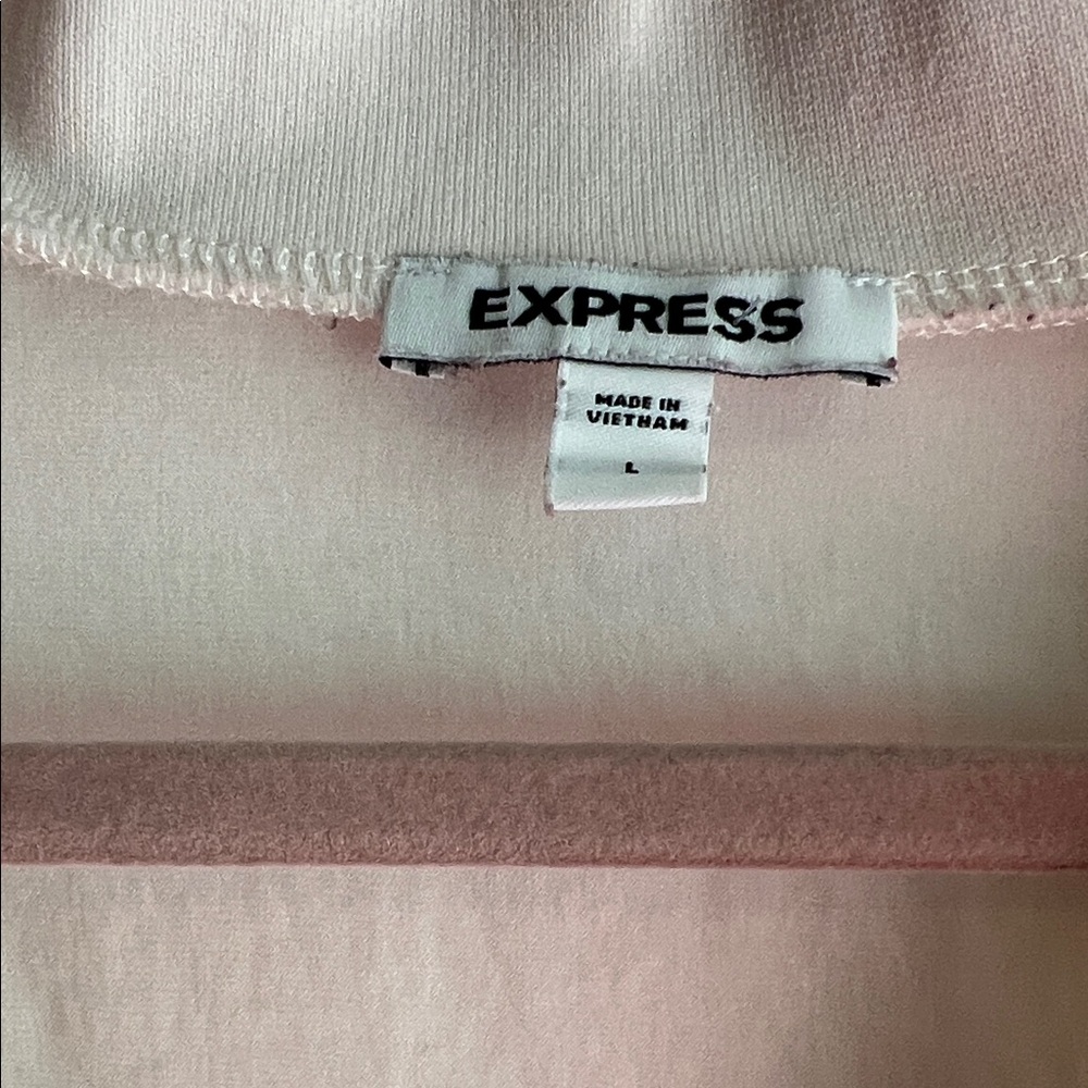 Express Cream V-Neck Blouse with Lace Detail - Picture 3 of 11